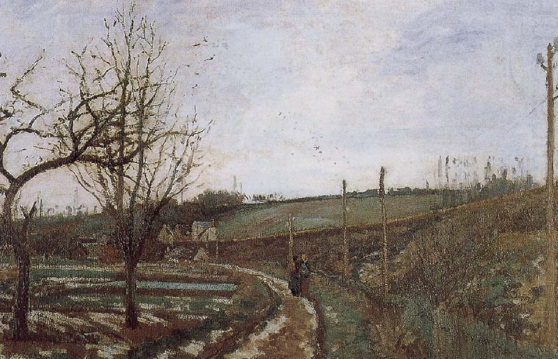 Camille Pissarro winter scene china oil painting image